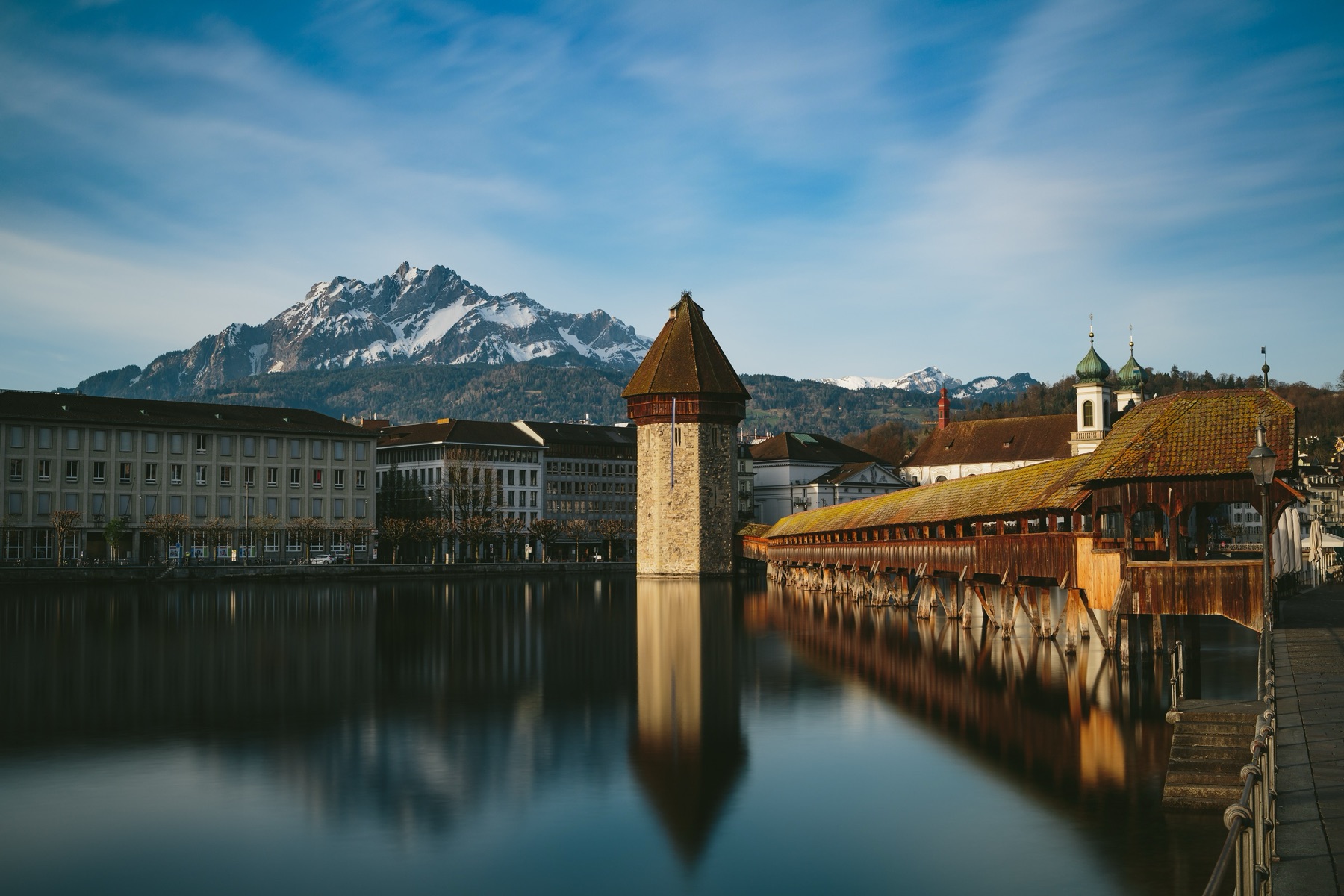 Pont de la Chapelle et Alpes, Lucerne